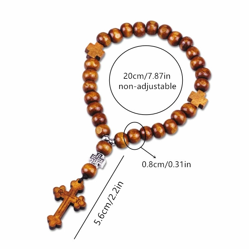 Wholesale Handmade Tassel Prayer Wooden Prayer Bead Bracelet